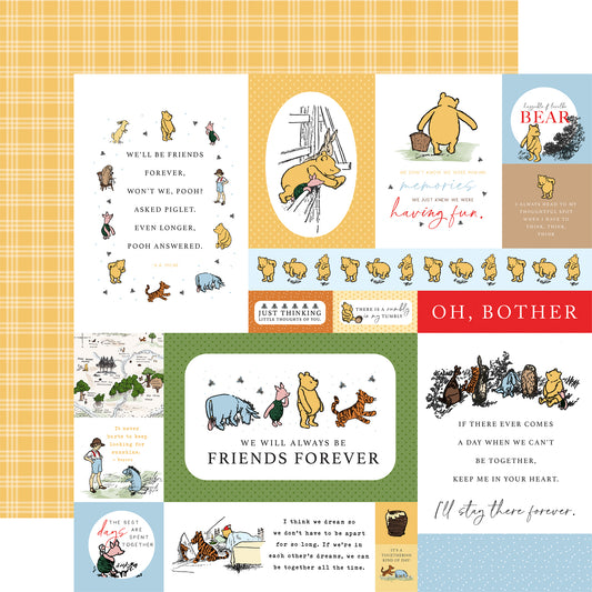 House at Pooh Corner Multi Journaling Cards Scrapbook Paper