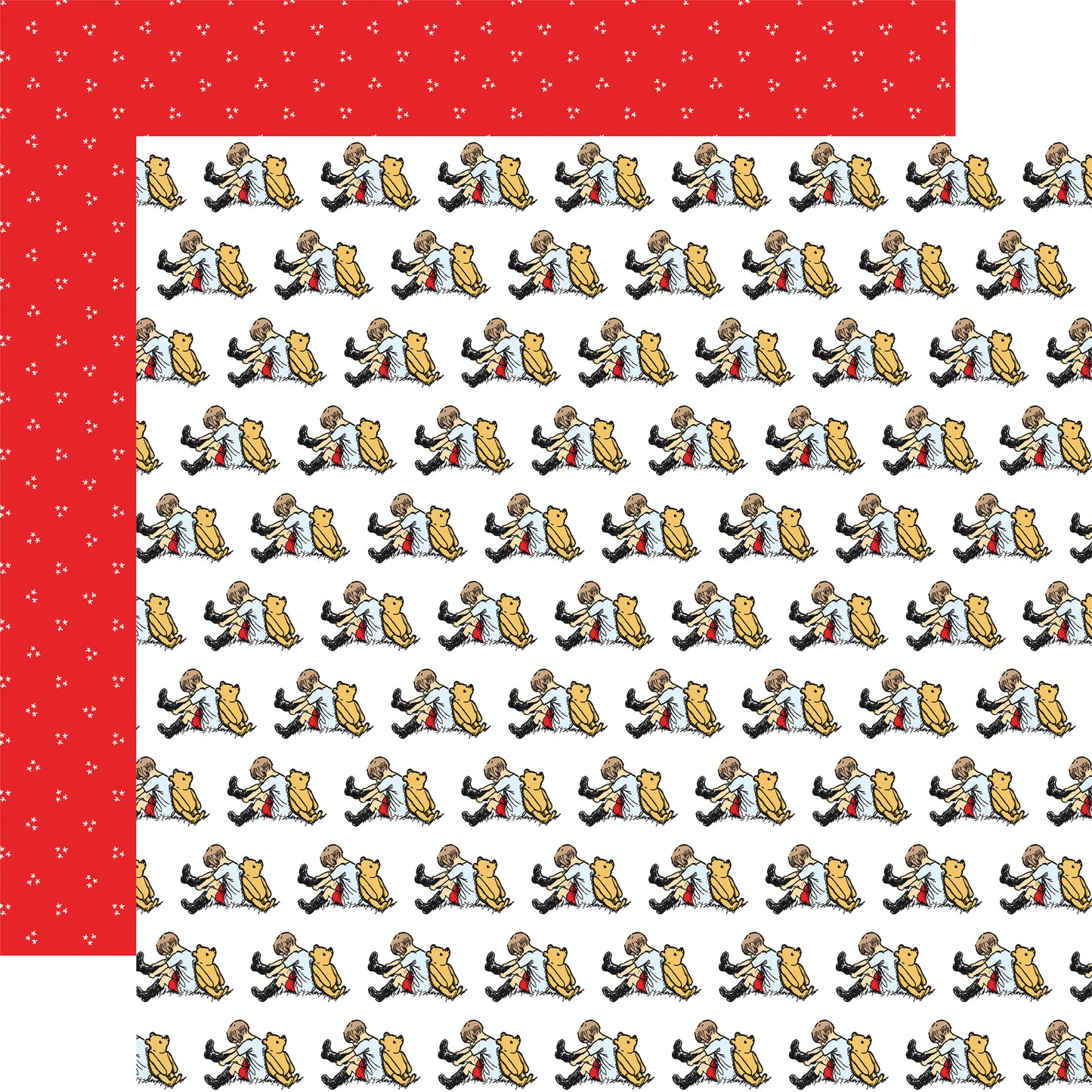 Christopher and Pooh House at Pooh Corner Scrapbook Paper