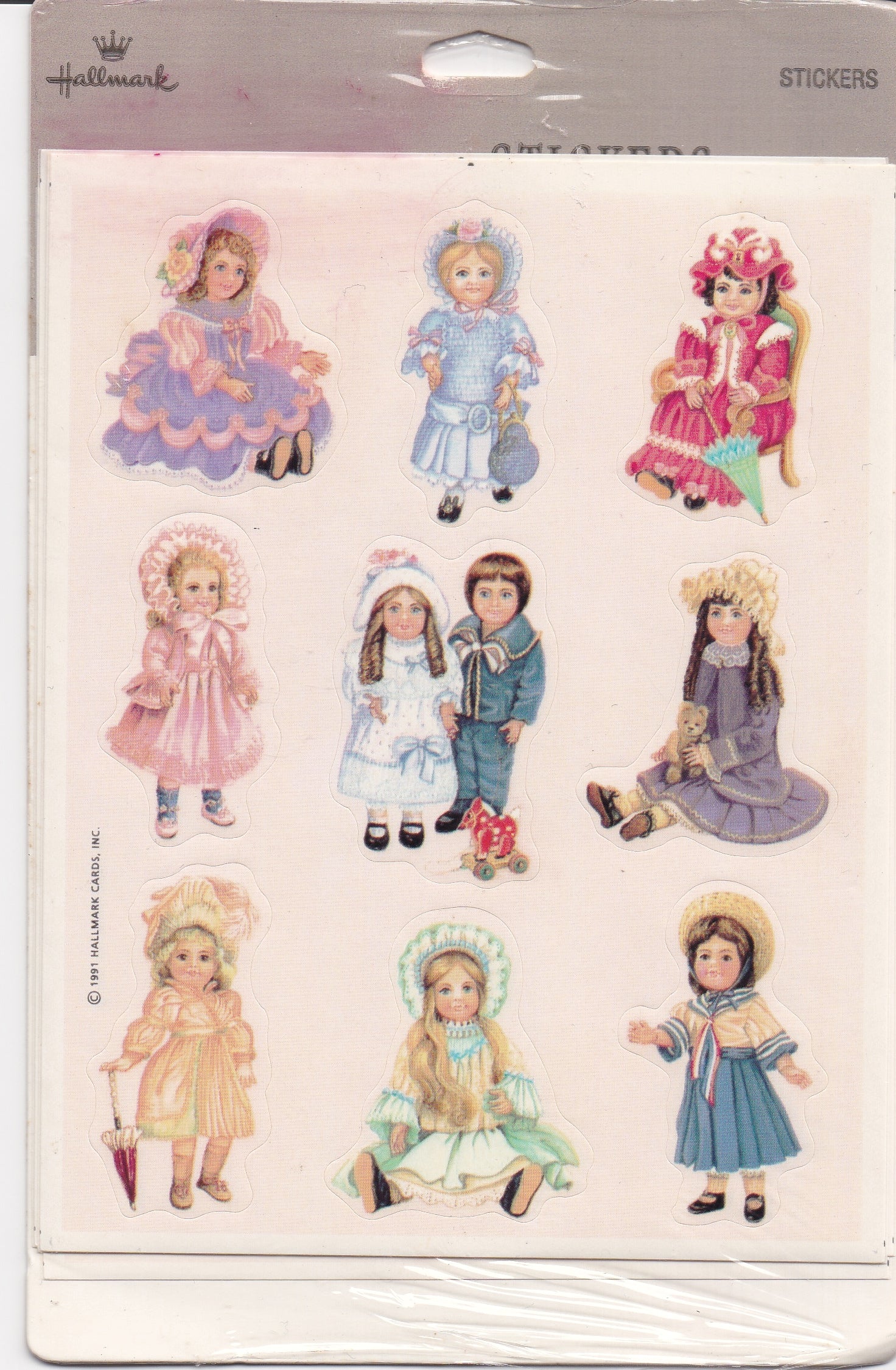 Hallmark Vintage Doll Stickers