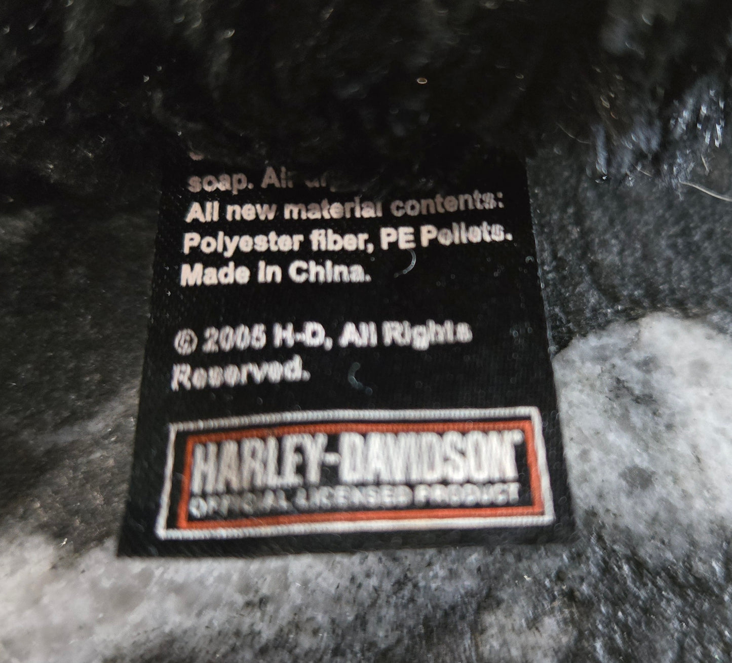 Harley Davidson Black Plush Dog - 2005
