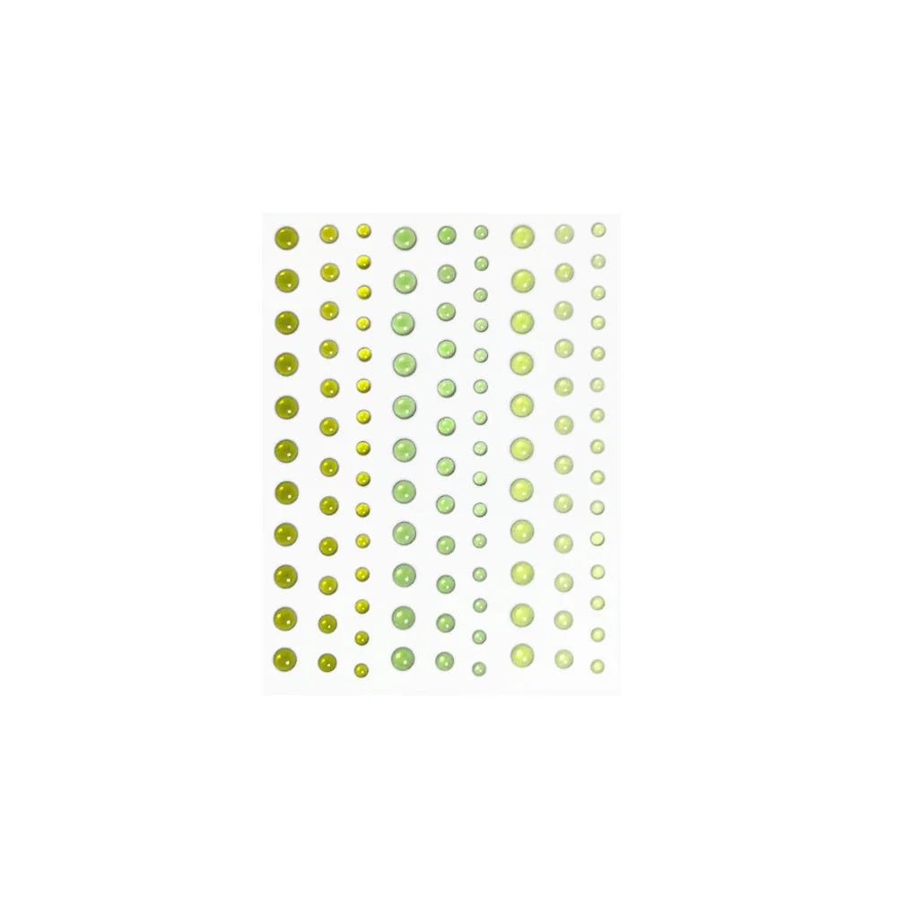 Hero Hues Translucent Green Enamel Dots