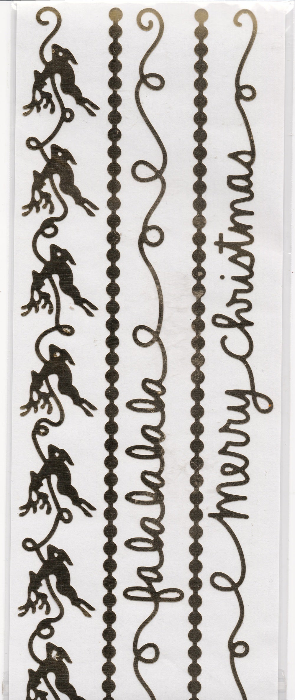 Gold Foil Christmas Border Stickers