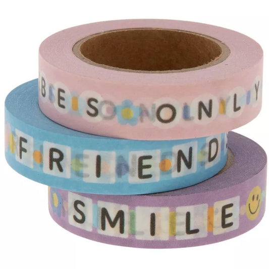 Friendship Bracelets Washi Tape Assortment Set - 3 Spools
