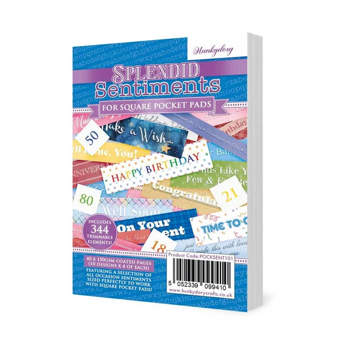 Hunkydory Splendid Sentiments Pocket Pad