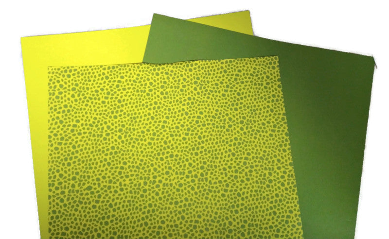 Dino Greens Solid Printed Cardstock Paper 12x12