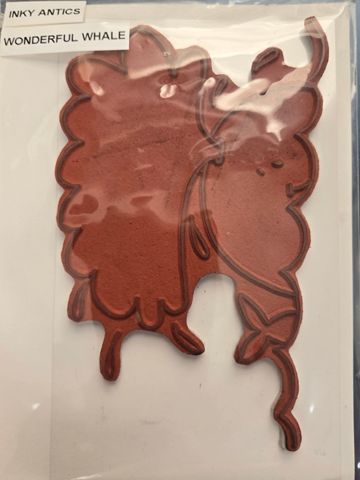 Wonderful Whale Rubber Stamp by Inky Antics - Used