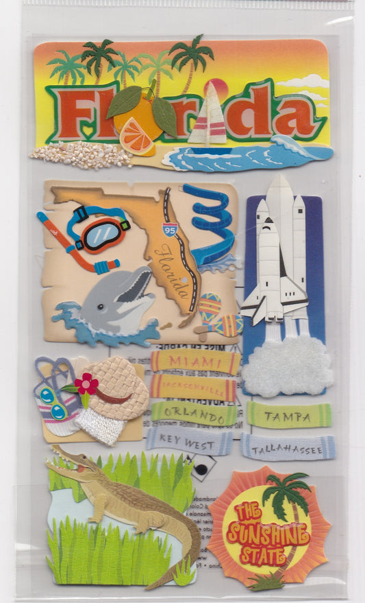 Jolees 3d Florida Stickers
