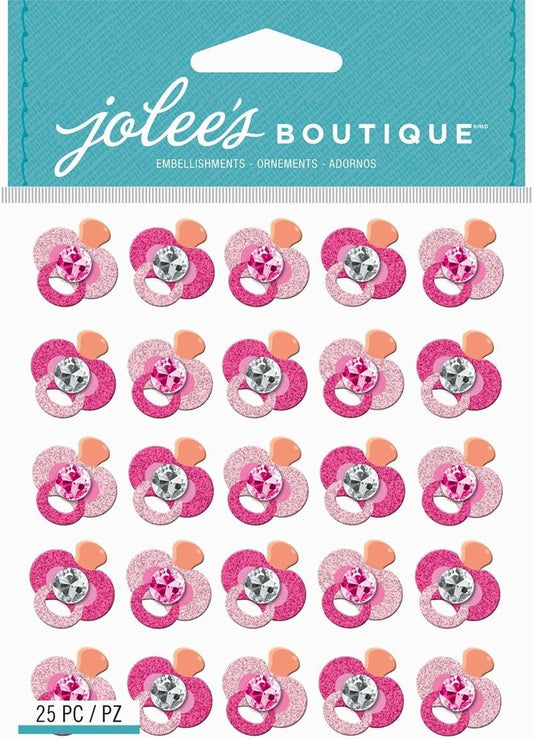 Jolees Baby Girl Pacifier Stickers