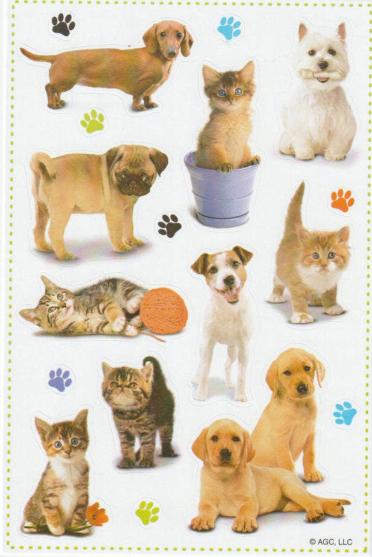 Puppy and Kitty Stickers