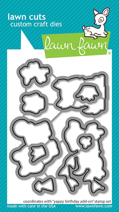 Lawn Fawn Yappy Birthday Add On Dies Set