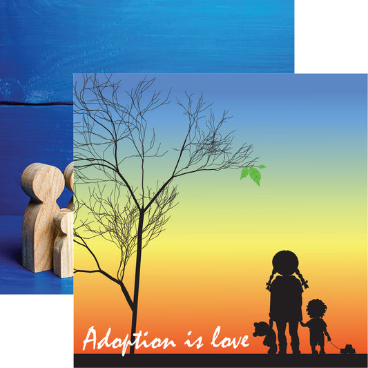 Reminisce Adoption is Love Scrapbook Paper by Reminisce