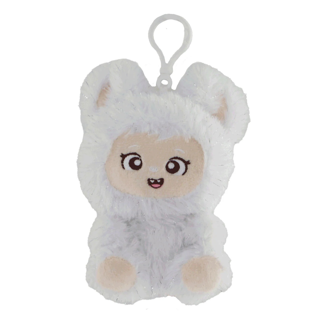 LaBabies White Sparkle ClipOn Plush