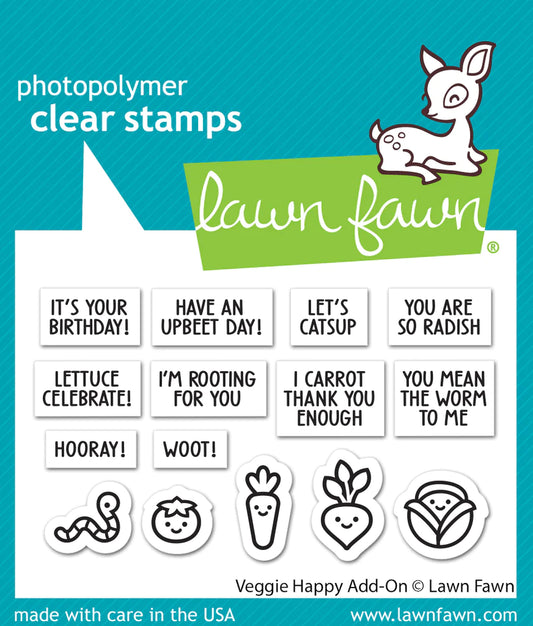 Lawn Fawn Veggie Happy Add On Stamp Set