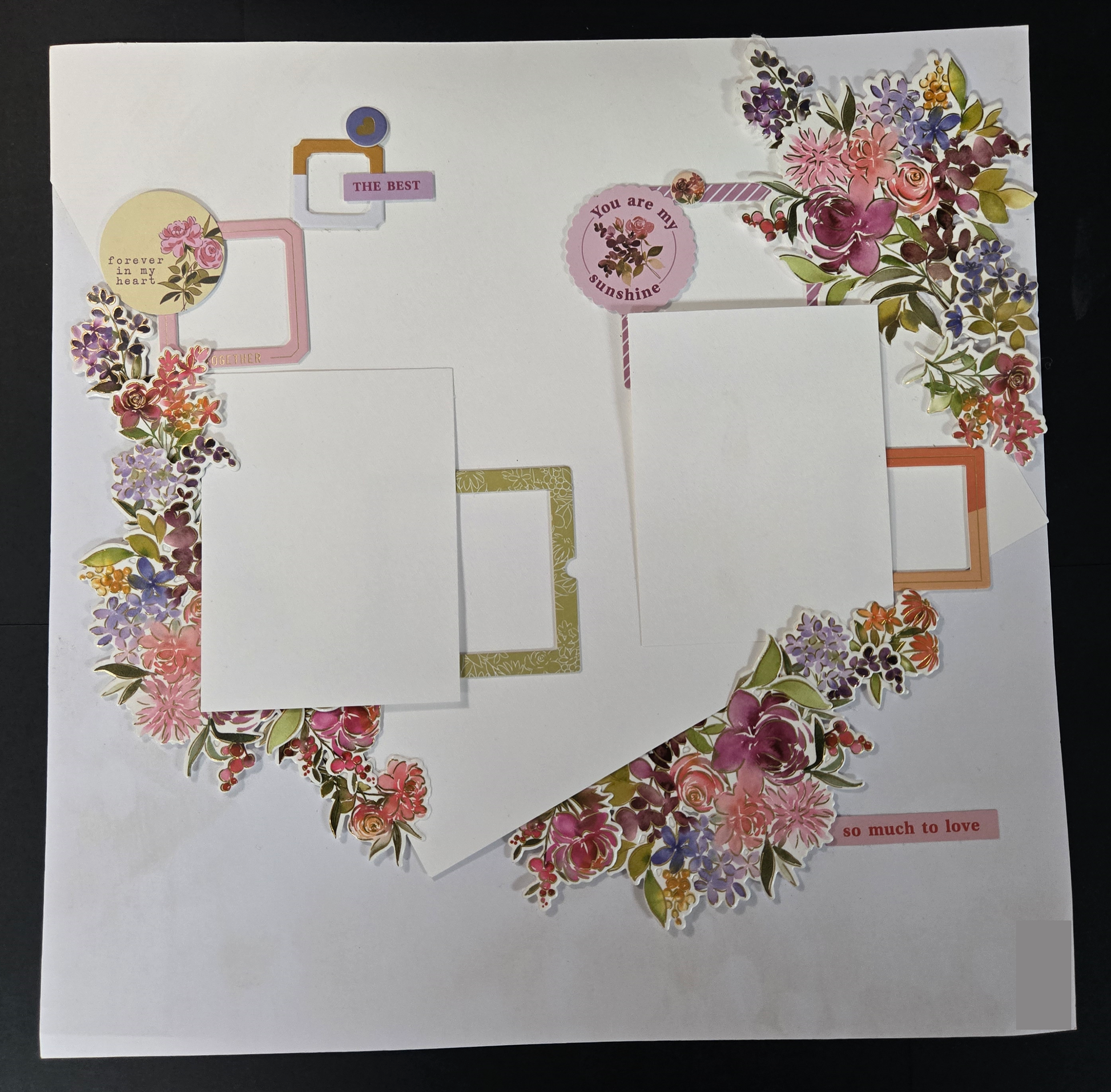 Pinkfresh Custom Layout Floral You Are My Sunshine