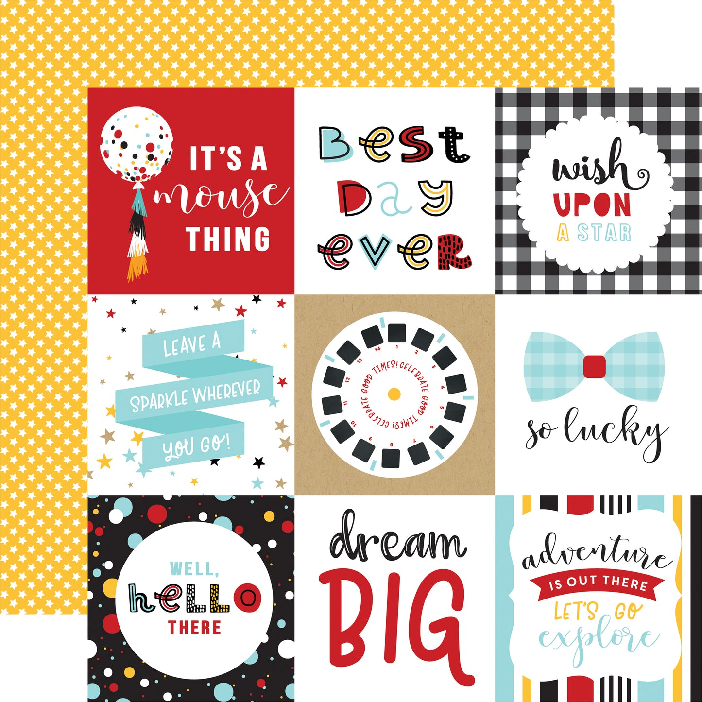 Echo Park Magical Adventure 4x4 journaling Cards Scrapbook paper