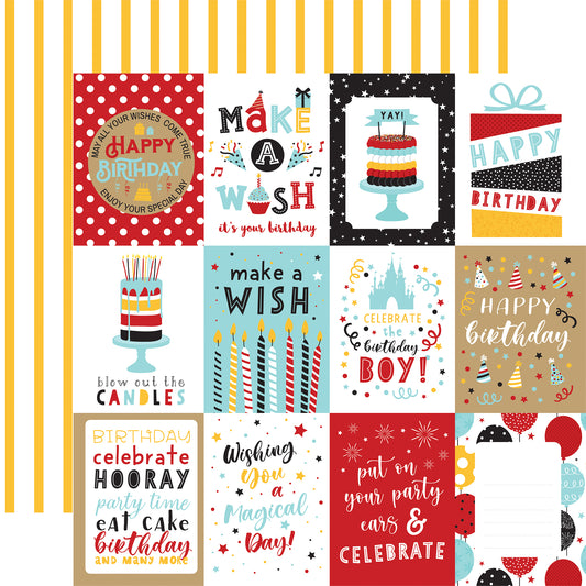 Echo Park Magical Birthday boy 3x4 Journal Cards