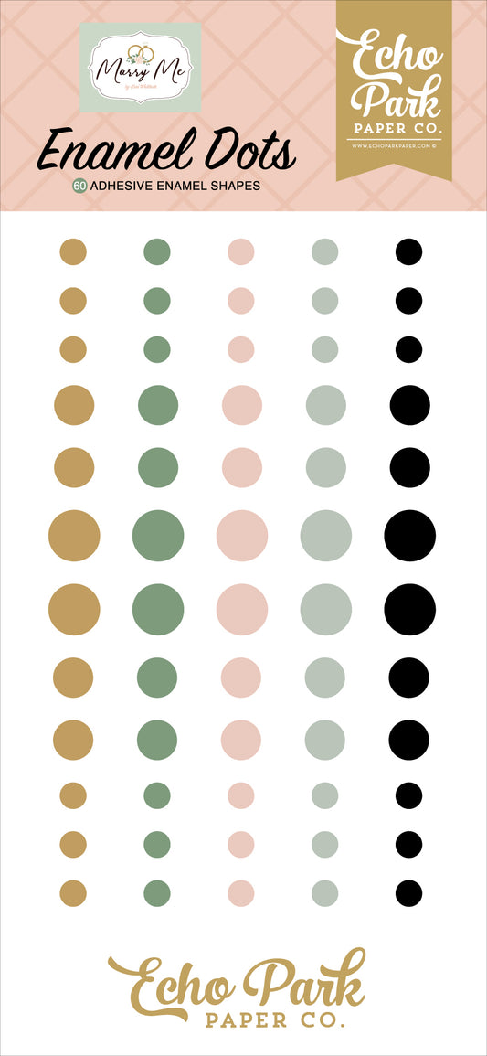 Echo Park Marry Me Enamel Dot Stickers