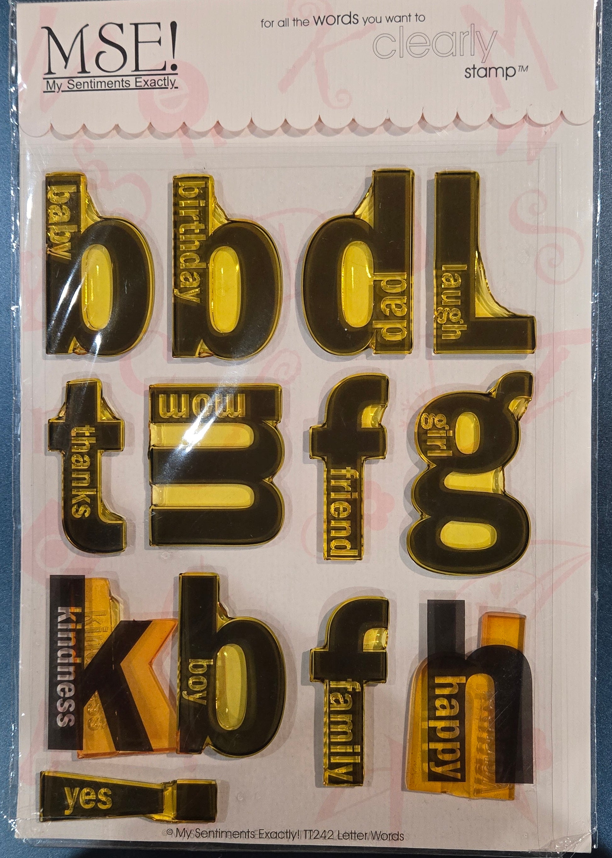 My Sentiments Exactly Letter Word Stamps