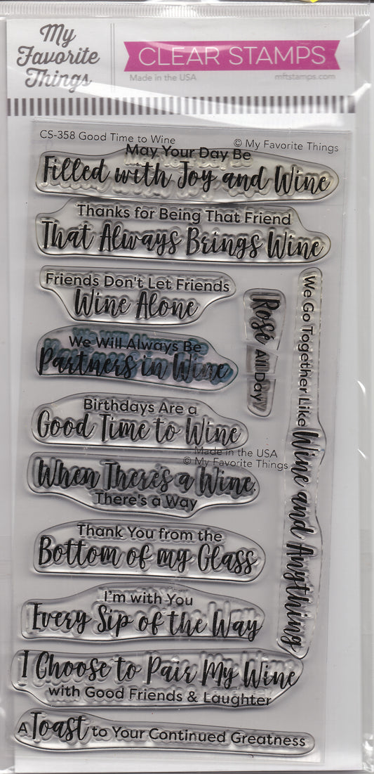 My Favorite Things Good time to Wine Stamp