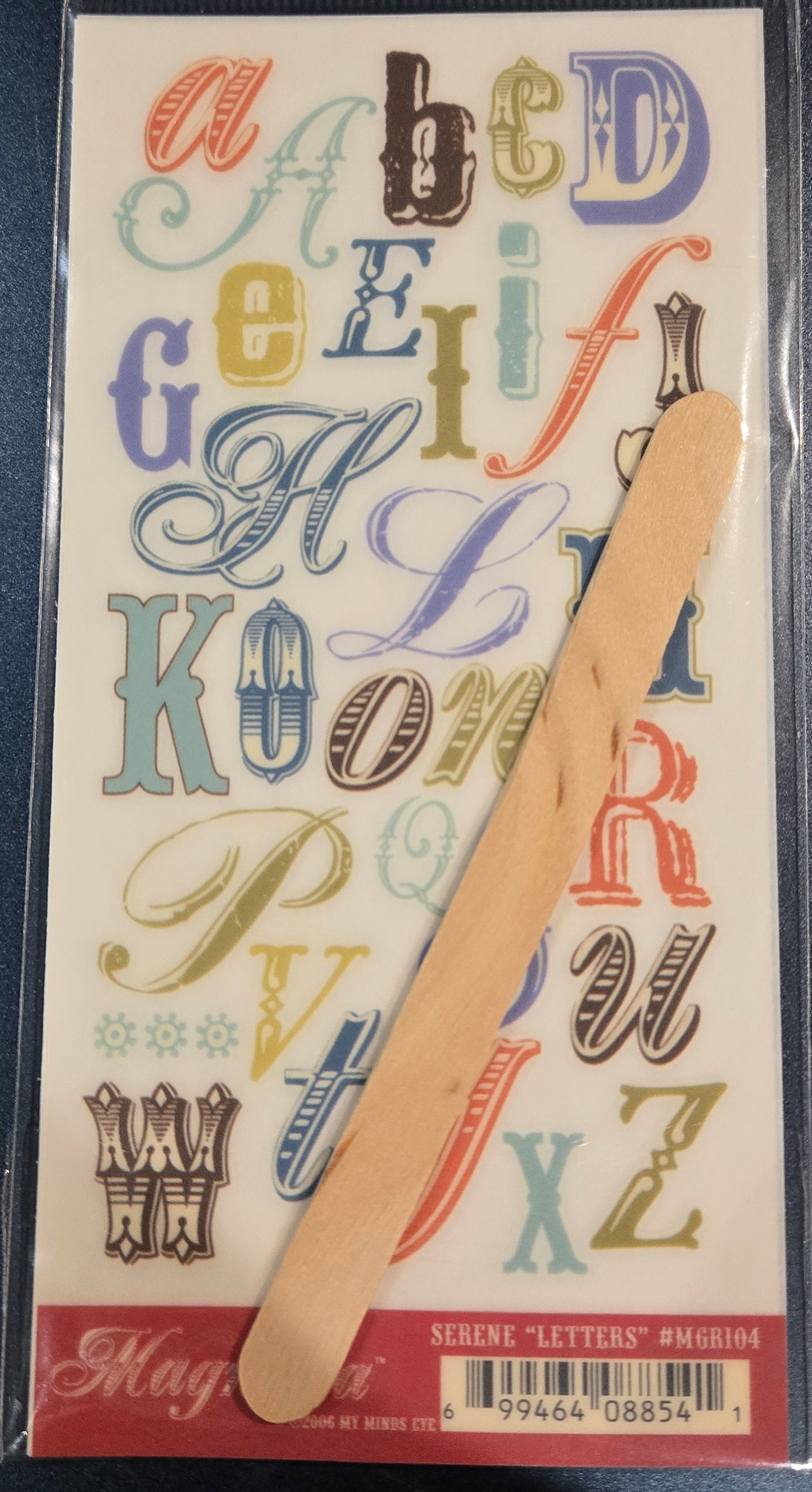 My Minds Eye Serene Letters RubOns