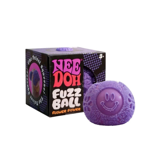 Needoh Fuzzball Flower Power Purple