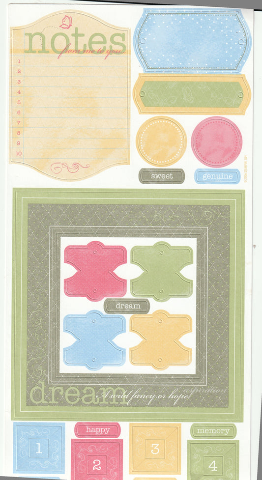 Notes Dream Frames Tags Stickers