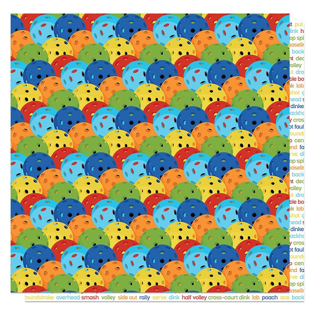 Pickleball Dink Ball Scrapbook Paper