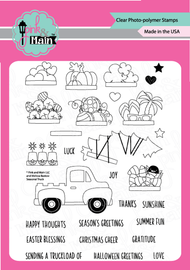 Pink and Main Seasonal Truck Stamp Set