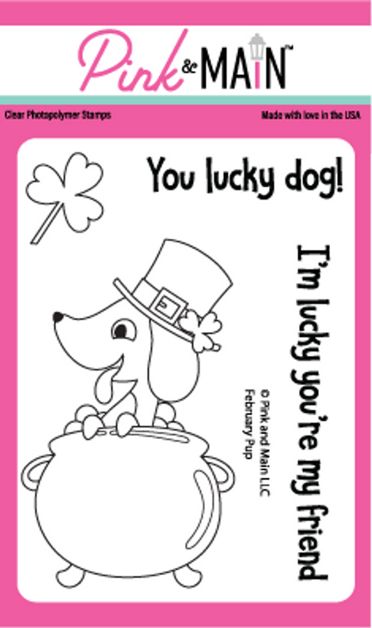 You Lucky Dog February Pup Stamps