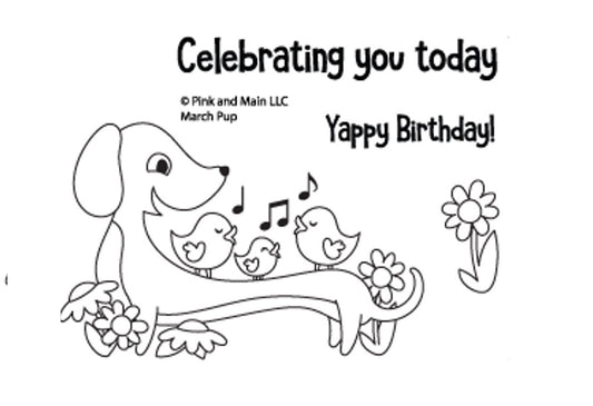 Birthday march Pups Stamps by Pink and Main