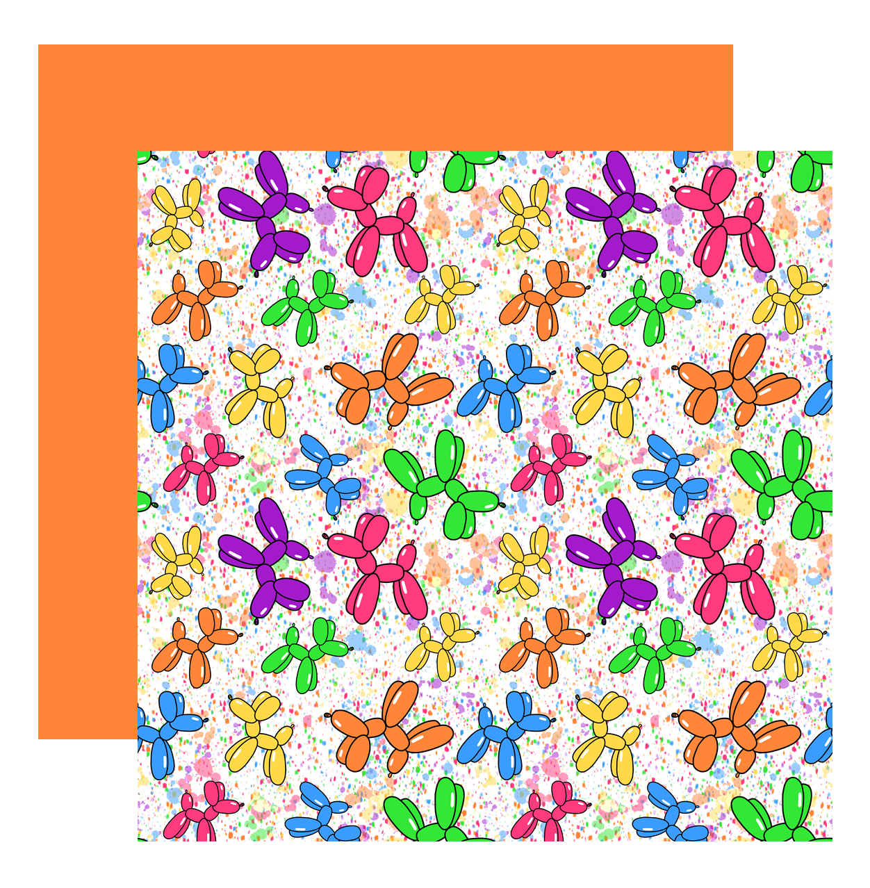 Balloon Animal Scrapbook Paper