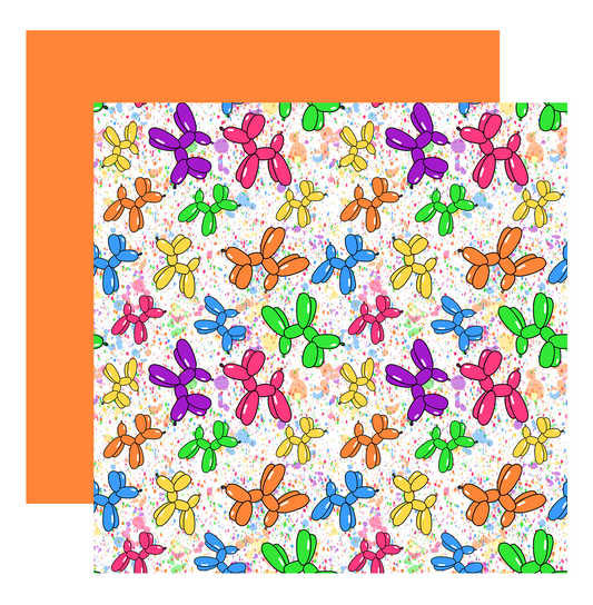 Balloon Animal Scrapbook Paper