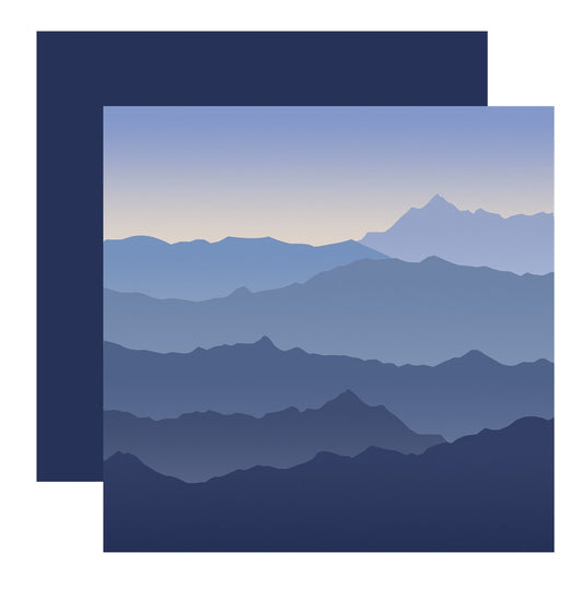 Blue Atmospheric Mountains Scrapbook paper