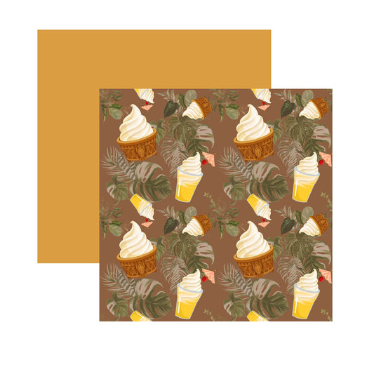 Dole Whip Scrapbook Paper