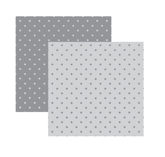 Gray on Gray Polka Dot Scrapbook Paper