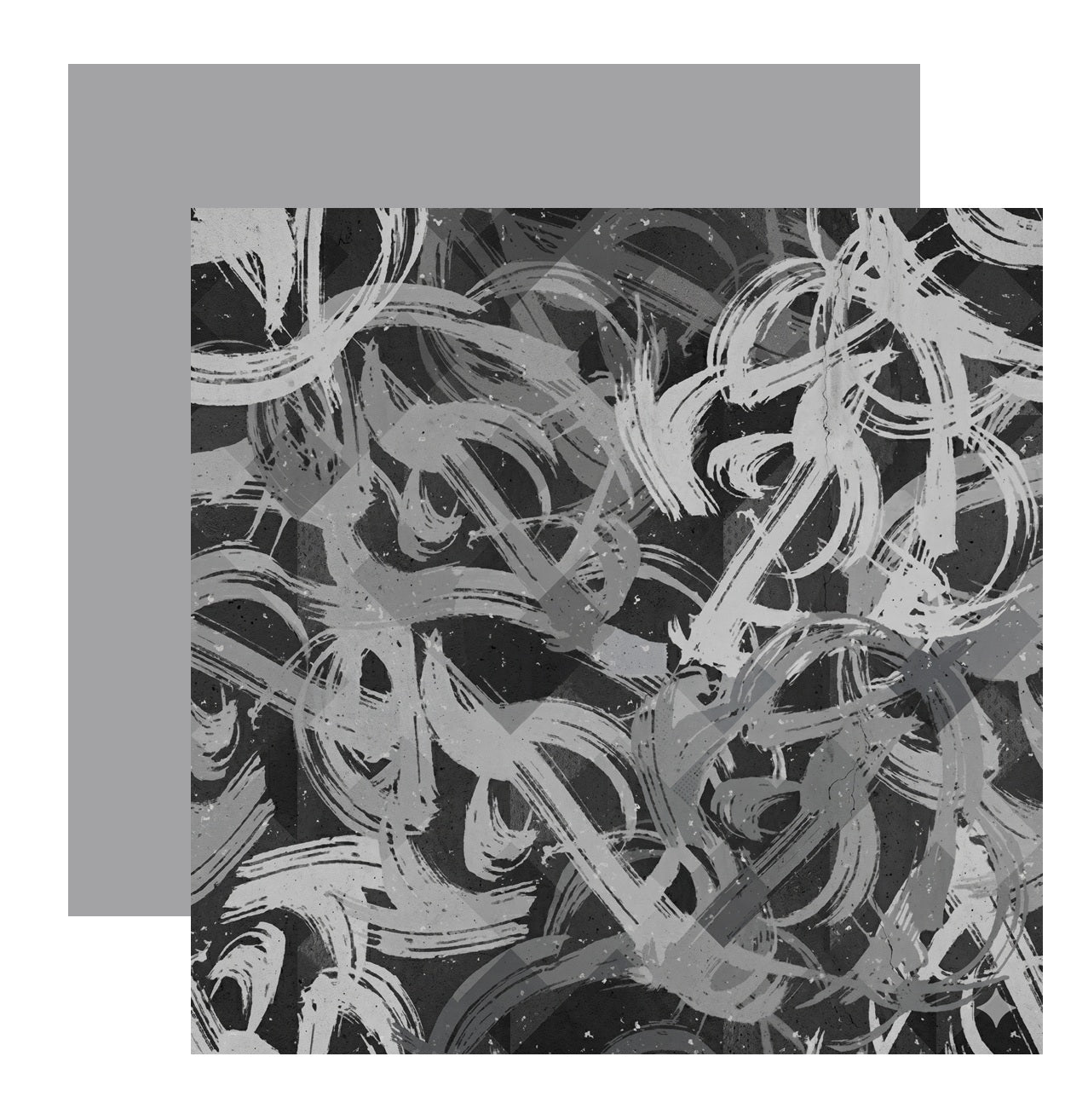 Black/Gray Graffiti 12x12 Scrapbook Paper