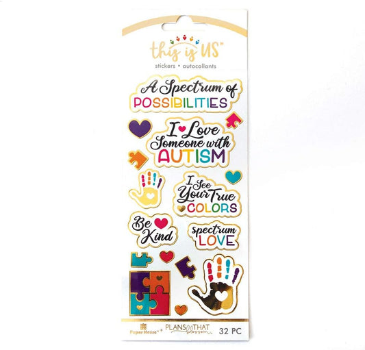 Paper House Autism Foiled Stickers