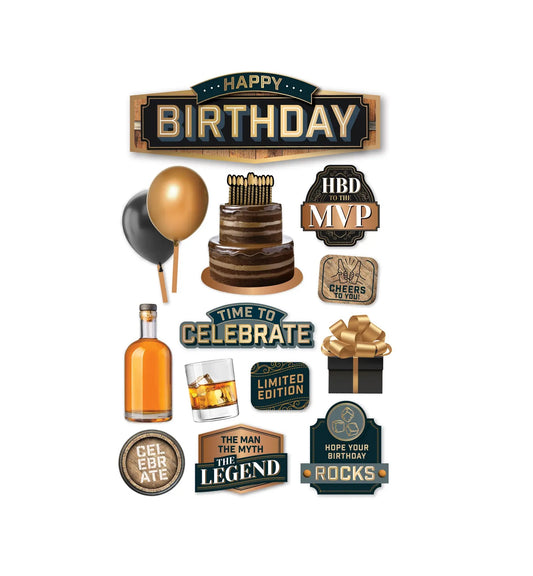 Paper House Birthday MVP 3d Stickers