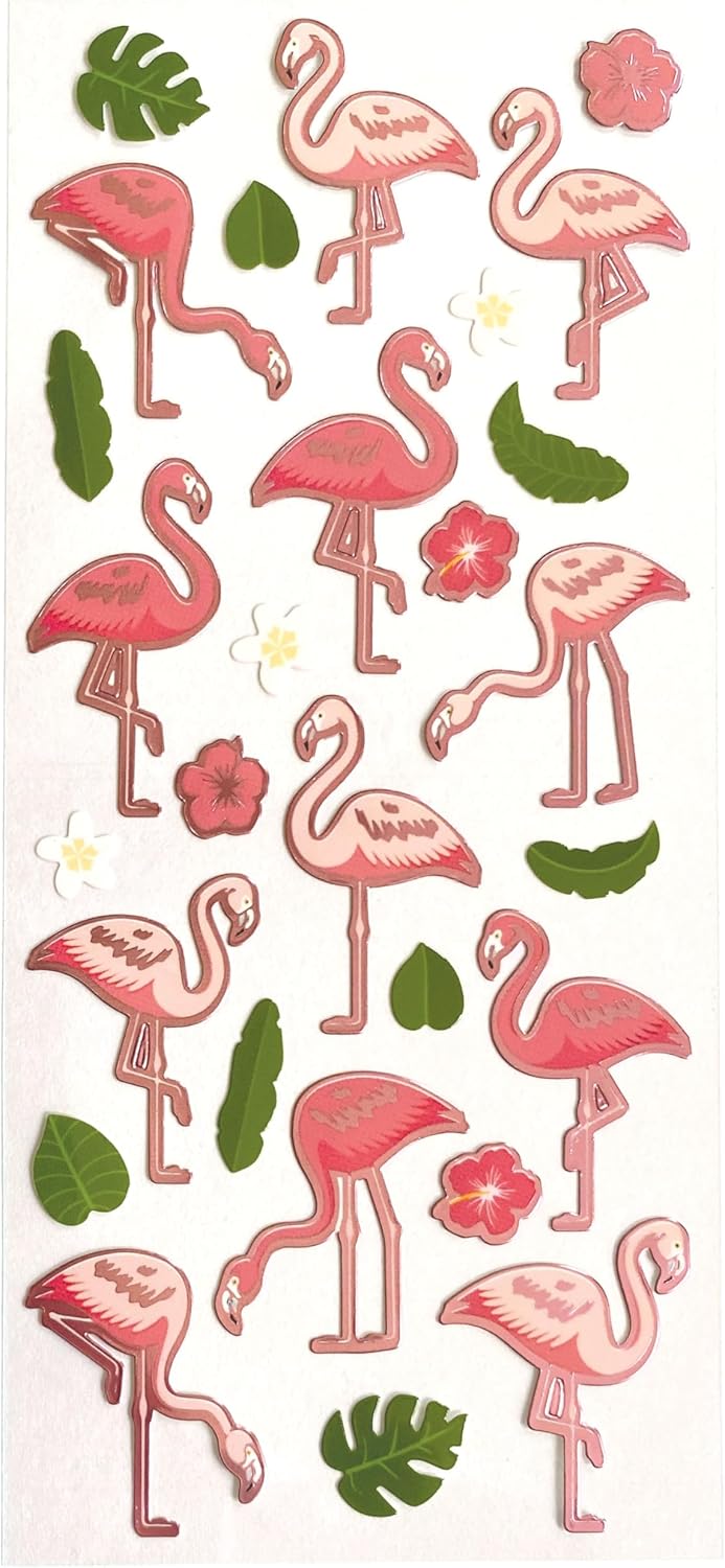 Fabulous Flamingos Foil Stickers
