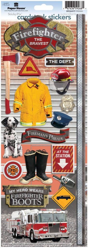 Fireman Cardstock Stickers by Paper House – Country Croppers