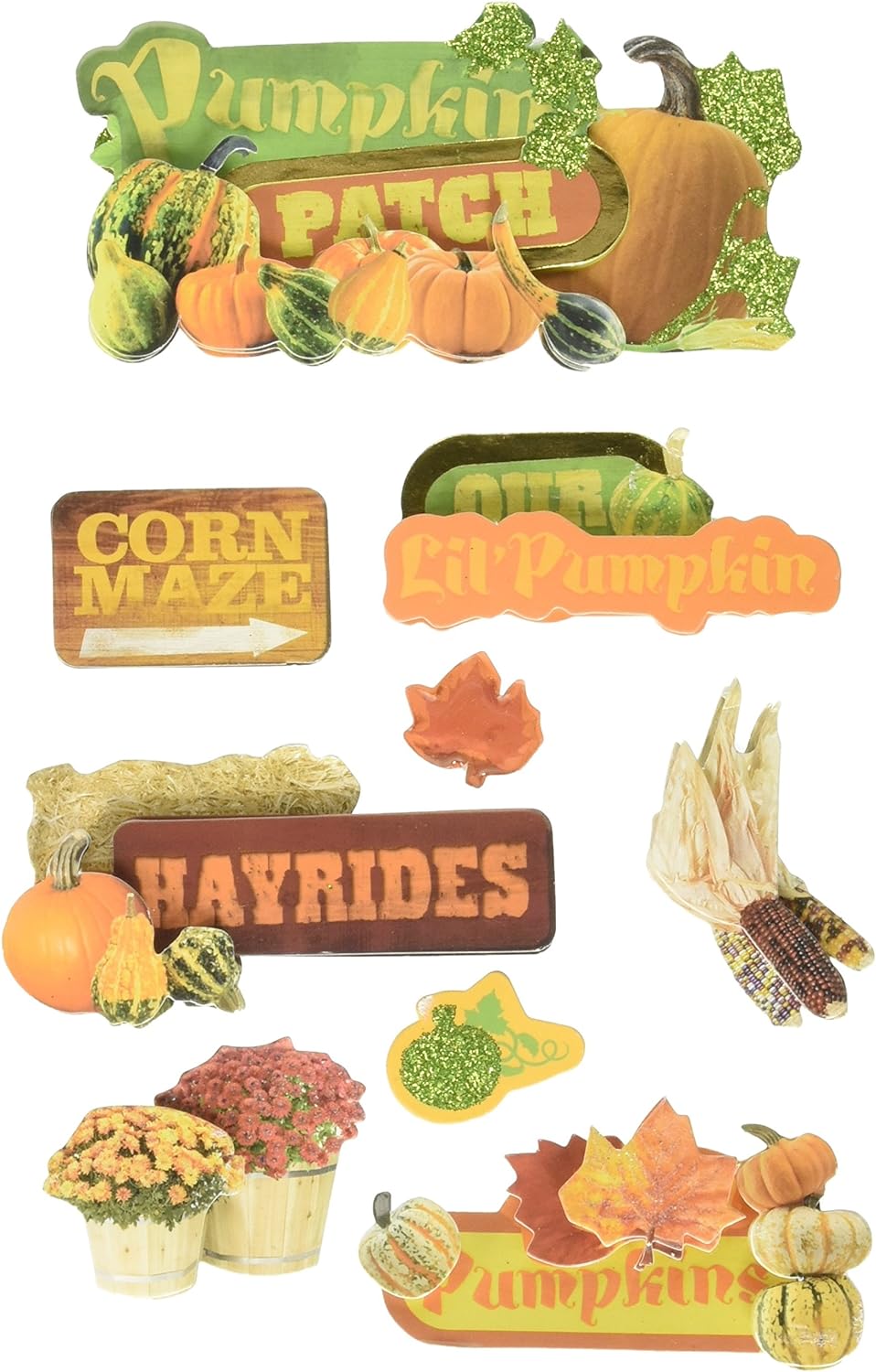 3d Pumpkin Patch Stickers by Paper House