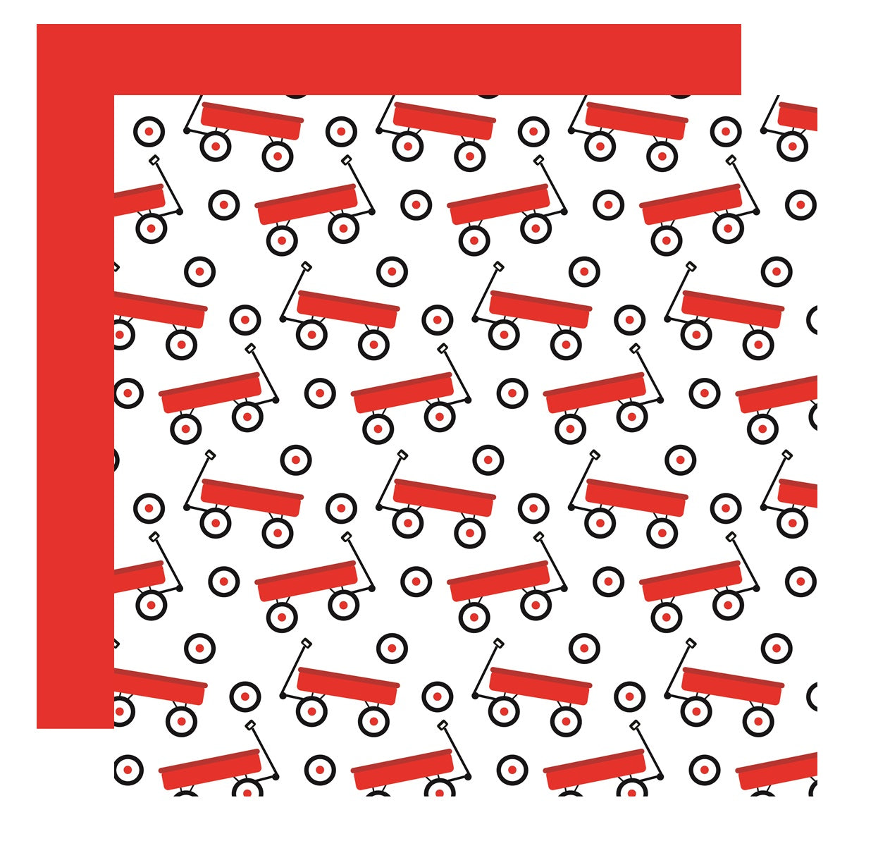 Red Wagon Scrapbook Paper