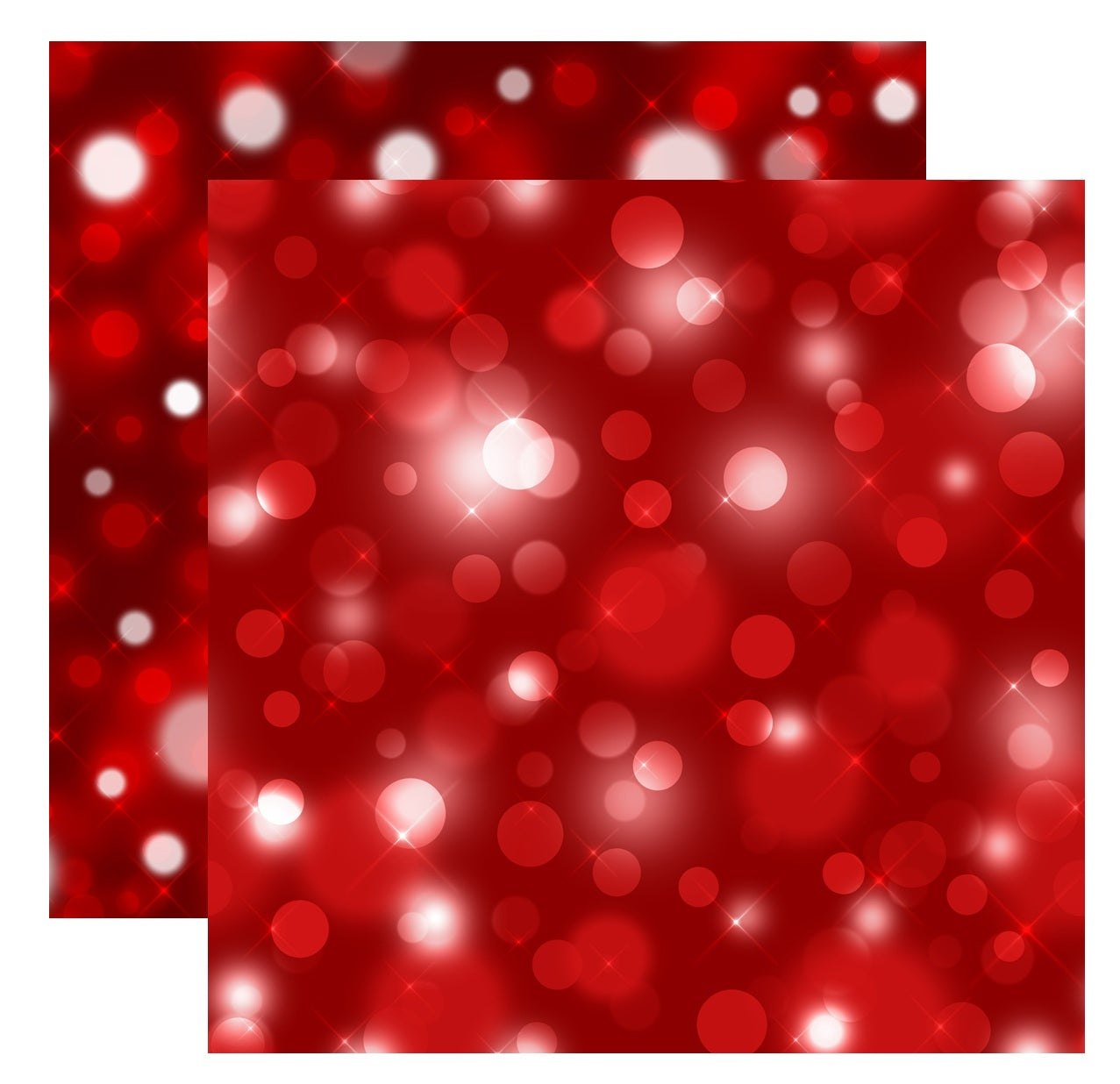 Red Bokeh Style #1 12X12 Scrapbook Paper
