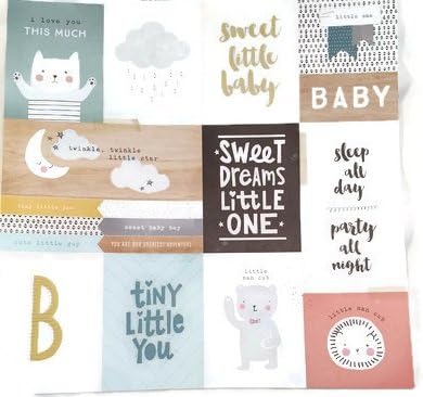 Sweet Little Baby Pocket Pages 12x12 Scrapbook Paper - 4 Sheets