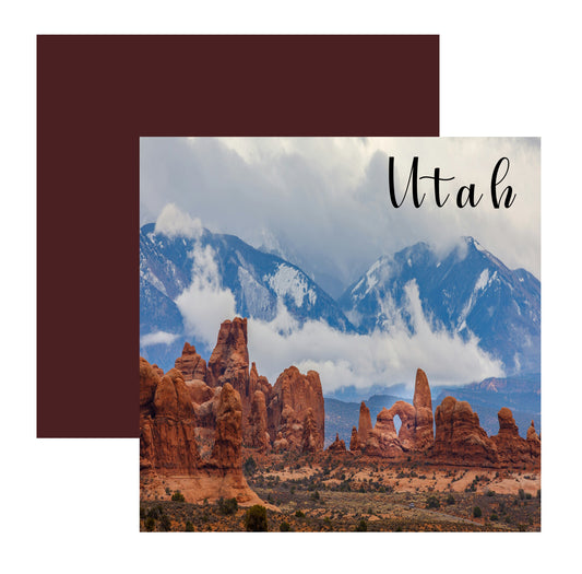 Utah Skyline Scrapbook Paper