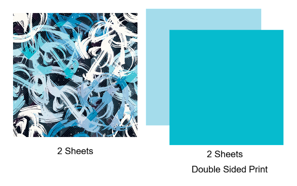 Psycadelic Graffiti and Solids 12x12 Scrapbook Papers