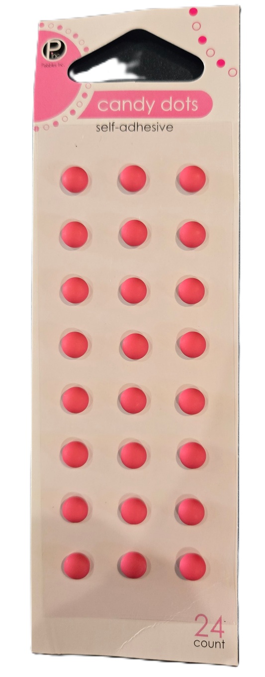 Pebbles Inc Raspberry Candy Dots Stickers