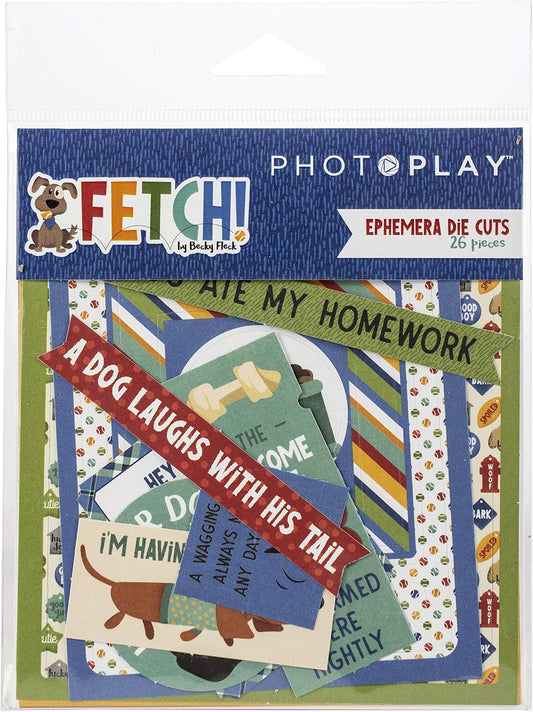 Fetch Dog Ephemera Die Cut Set