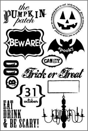 Trick or Treat Halloween Stamps by Pink Paislee
