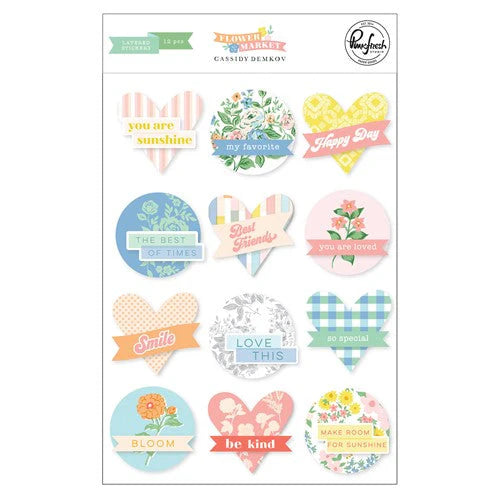 Pinkfresh Flower Market 3d Stickers